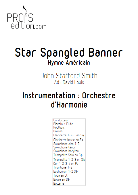 Star Spangled Banner - Orchestre d'Harmonie - SMITH J. S. - front page