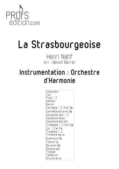 La Strasbourgeoise - Orchestre d'Harmonie - NATIF H. - front page