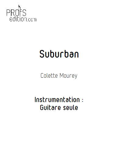 Suburban - Guitare seule - MOUREY C. - front page