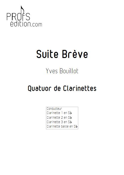 Suite brève - Quatuor de Clarinettes - BOUILLOT Y. - front page
