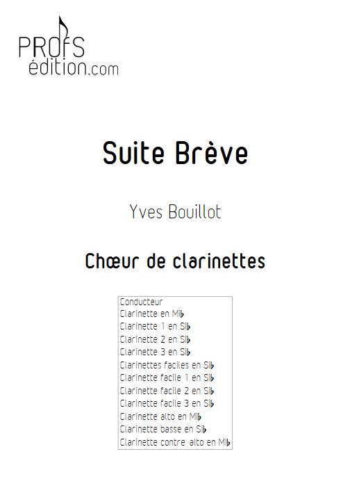 Suite brève - Chœur de Clarinettes - BOUILLOT Y. - front page