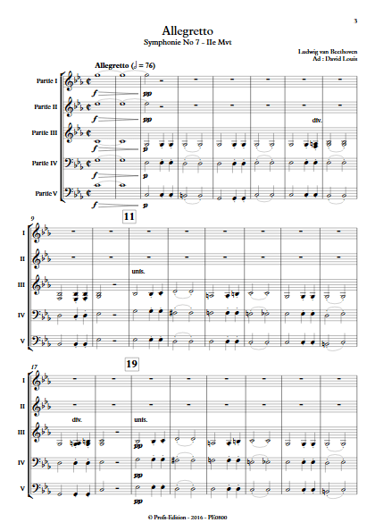 Allegretto (Symphonie n°7) -Ensemble à Géométrie Variable - BEETHOVEN L. V. - app.scorescoreTitle