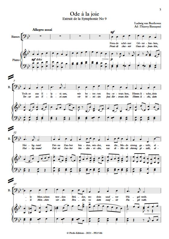 Ode à la joie - Chœur mixte - BEETHOVEN L. - app.scorescoreTitle