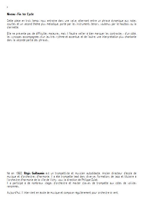 Syncovalse - Orchestre d'harmonie - GUILLAUMIN R. - Educationnal sheet