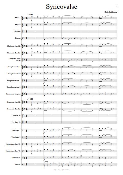Syncovalse - Orchestre d'harmonie - GUILLAUMIN R. - Score