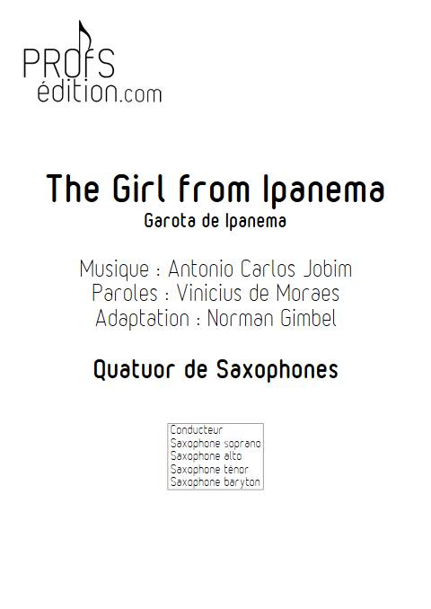 The girl from Ipanema - Quatuor de Saxophones - JOBIM A. C. - front page