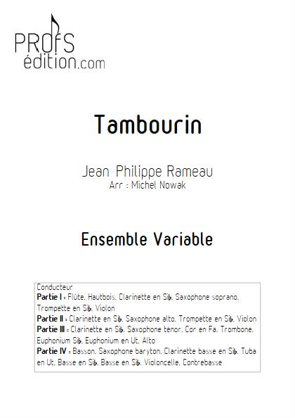 Tambourin - Ensemble variable - RAMEAU J. P. - front page