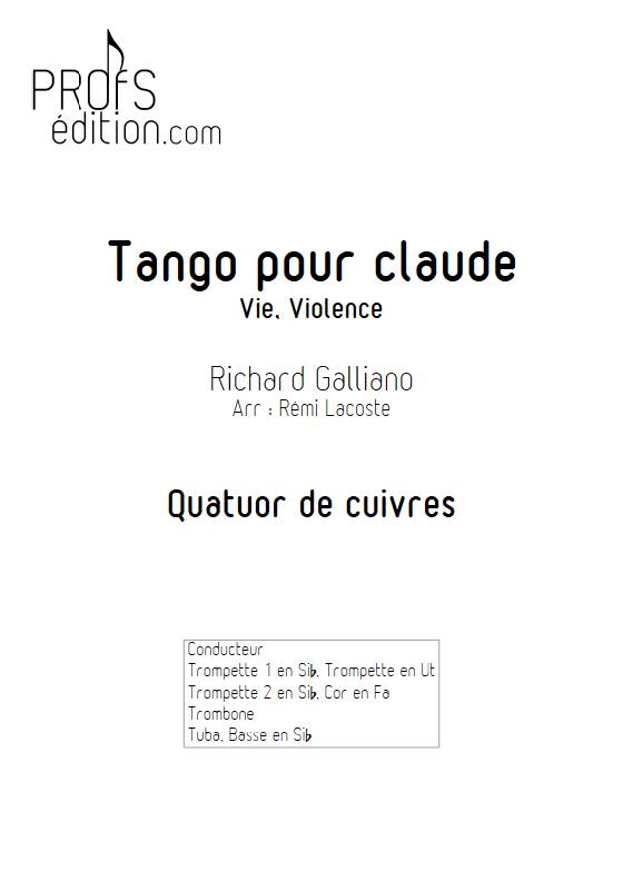Tango pour Claude - Quatuor de Cuivres - GALLIANO R. - front page