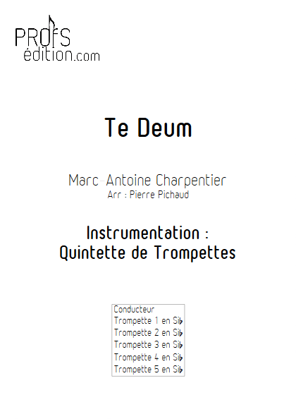 Te Deum - Quintette de Trompettes - CHARPENTIER M. A. - front page