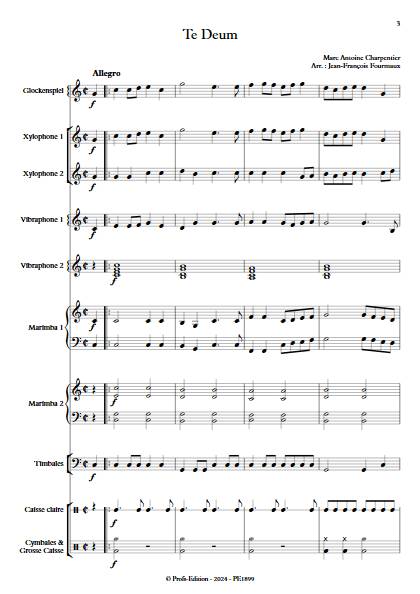 Te Deum - Ensemble de Percussions - CHARMPENTIER M. A. - app.scorescoreTitle