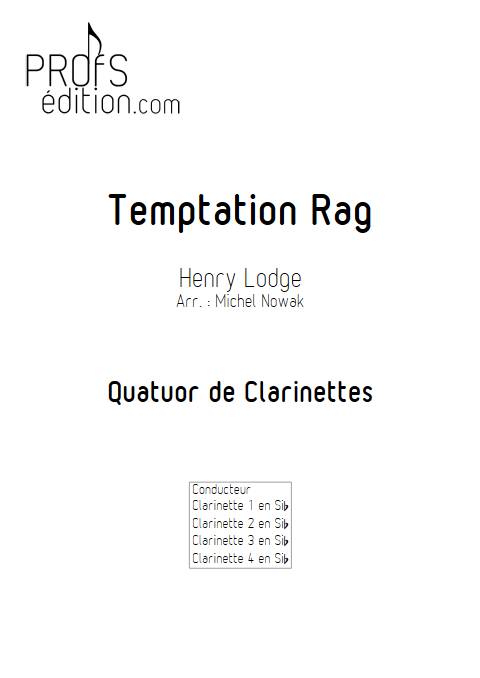 Temptation Rag - Quatuor de Clarinettes - LODGE H. - front page