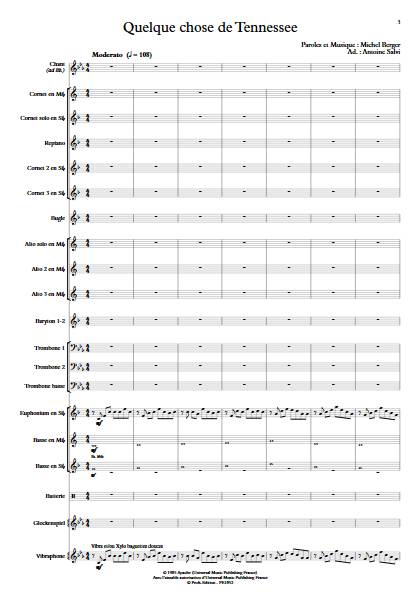 Quelque chose de tennesse - Brass Band - BERGER M. - app.scorescoreTitle