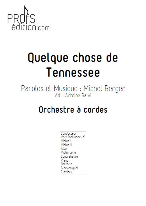 Quelque chose de tennesse - Orchestre à Cordes - BERGER M. - front page