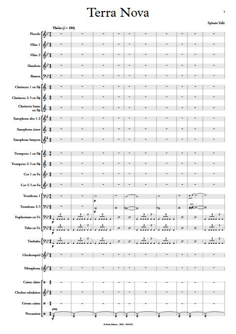 Terra Nova - Orchestre d'harmonie - TALLE S. - Score