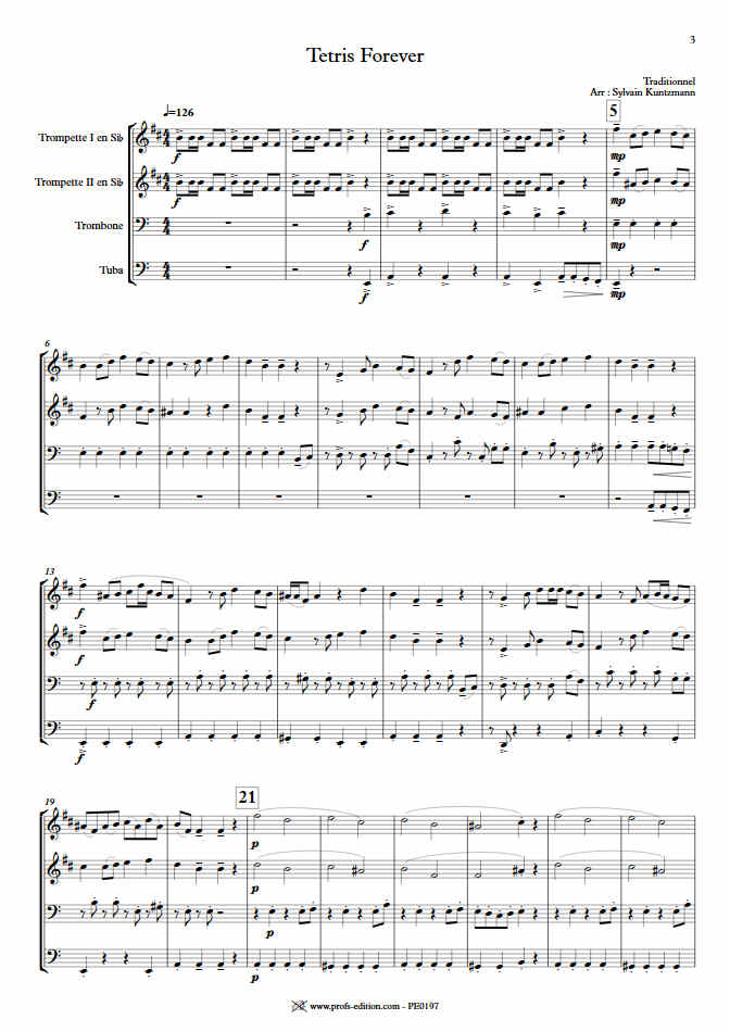 Tétris - Quatuor de Cuivres - TRADITIONNEL RUSSE - app.scorescoreTitle