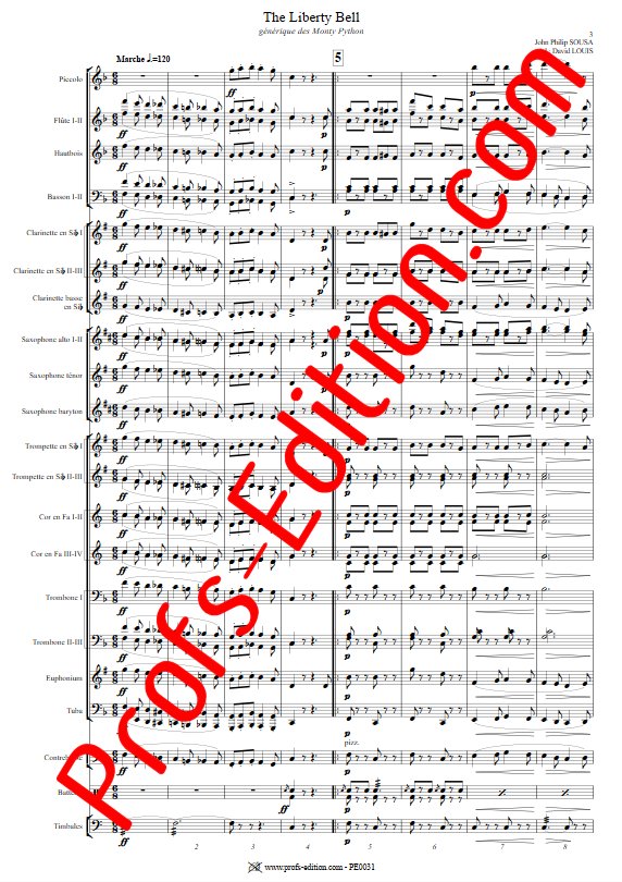 The Liberty Bell March - Orchestre harmonie - SOUSA J.P. - app.scorescoreTitle