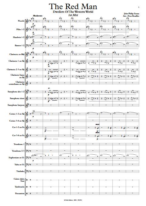 The Red Man - Orchestre d'harmonie - SOUSA J. P. - Educationnal sheet