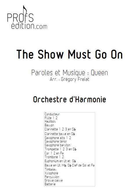 The Show Must Go on - Orchestre d'harmonie - QUEEN - front page