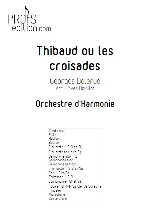 Thibaud ou les croisades - Orchestre d'Harmonie - DELERUE G. - front page