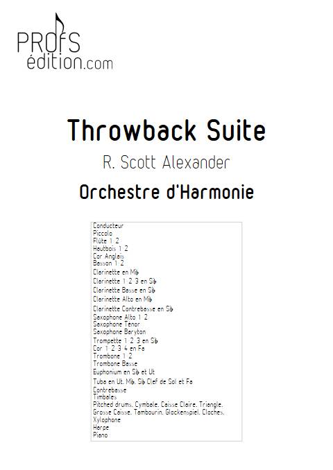 Throwback Suite - Orchestre d'harmonie - ALEXANDER R. S. - front page