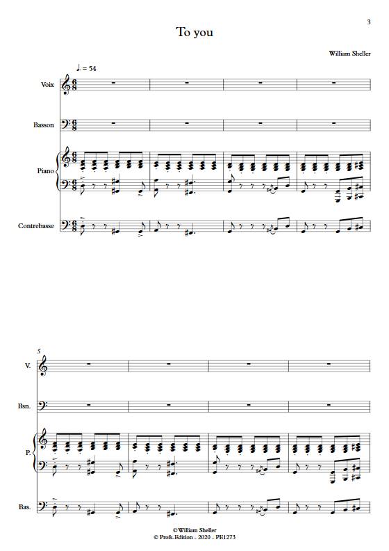 To You - Quatuor - SHELLER W. - app.scorescoreTitle