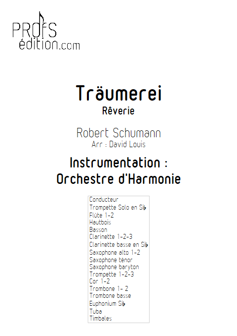 Träumerei - Orchestre d'Harmonie - SCHUMANN R. - front page