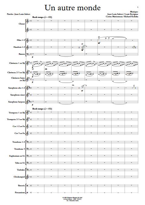 Un autre monde - Orchestre d'Harmonie - TELEPHONE - app.scorescoreTitle