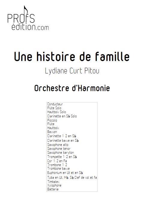 Une histoire de famille - Orchestre d'harmonie - CURT PITOU L. - front page