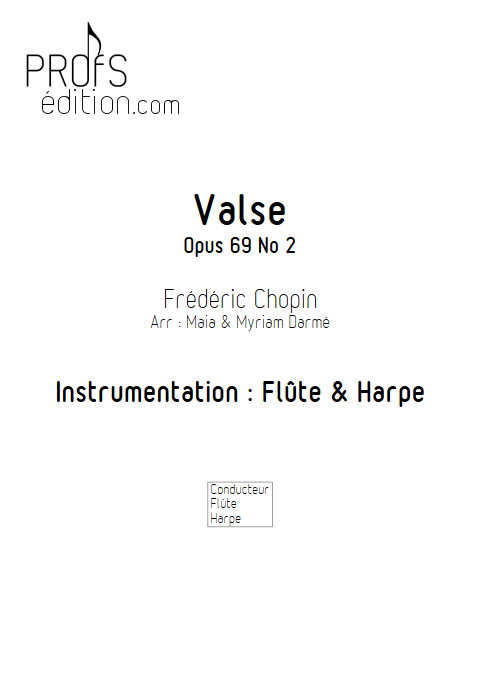Valse Op 69 N°2 - Flûte & Harpe - CHOPIN F. - front page