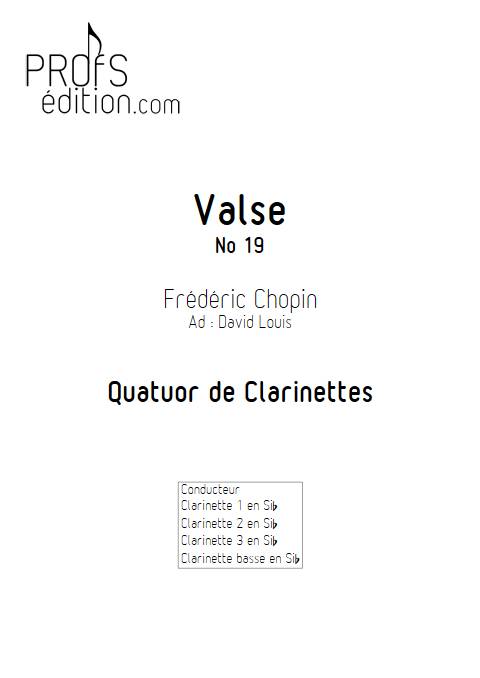 Valse No 19 - Quatuor de Clarinettes - CHOPIN F. - front page