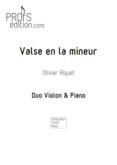 Valse en la mineur - Violon & Piano - RIQUET O. - front page