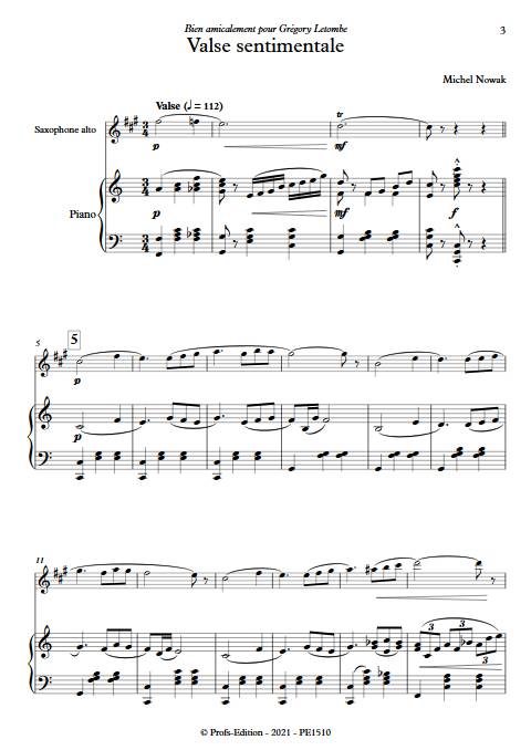 Valse sentimentale - Saxophone & Piano - NOWAK M. - app.scorescoreTitle