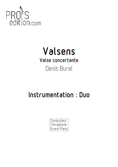 Valsens - Duo Vibraphone et Piano - BUREL D. - front page