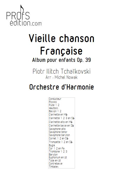 Vieille chanson Française - Orchestre d'Harmonie - TCHAIKOVSKI P. I. - front page
