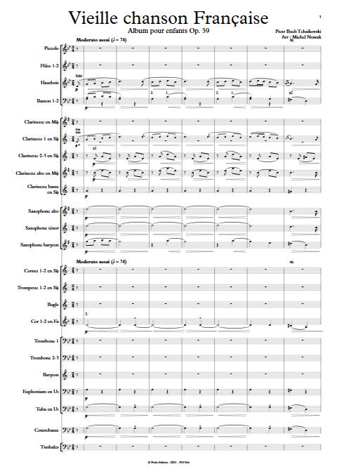Vieille chanson Française - Orchestre d'Harmonie - TCHAIKOVSKI P. I. - app.scorescoreTitle