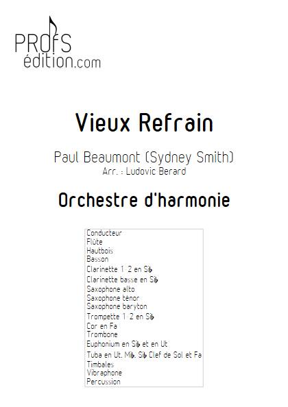 Vieux Refrain - Orchestre d'harmonie - BEAUMONT P - front page