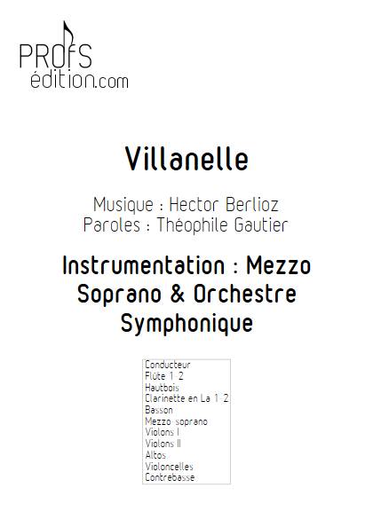 Villanelle - Chant & Orchestre Symphonique - BERLIOZ H. - front page