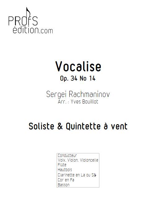 Vocalise - Soliste et Quintette à vents - RACHMANINOV S. - front page