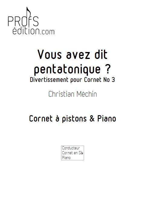 Vous avez dit pentatonique - Cornet & Piano - MECHIN C. - front page