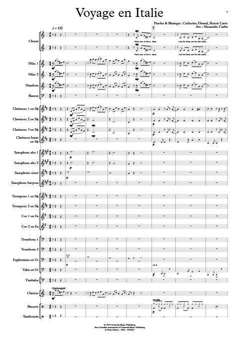 Voyage en Italie - Orchestre d'harmonie - LILICUB - app.scorescoreTitle