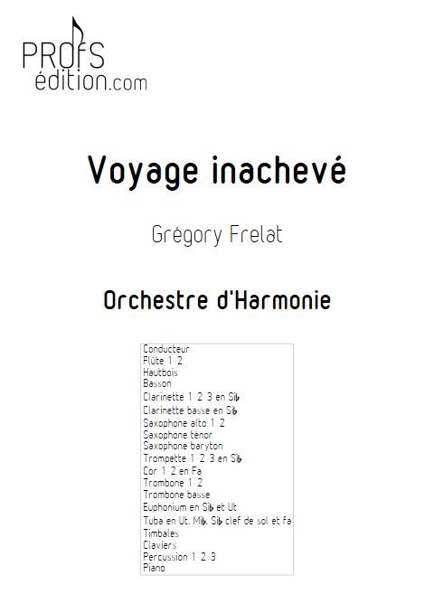 Voyage inachevé - Orchestre d'harmonie - FRELAT G. - front page