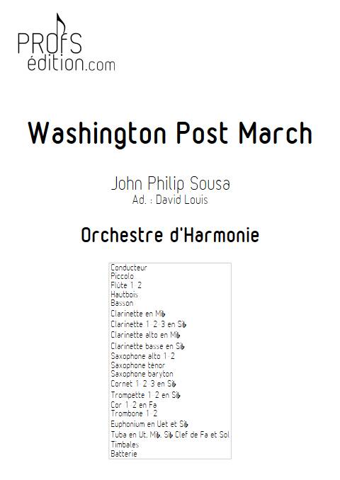 Washington Post March - Orchestre d'harmonie - SOUSA J. P. - front page