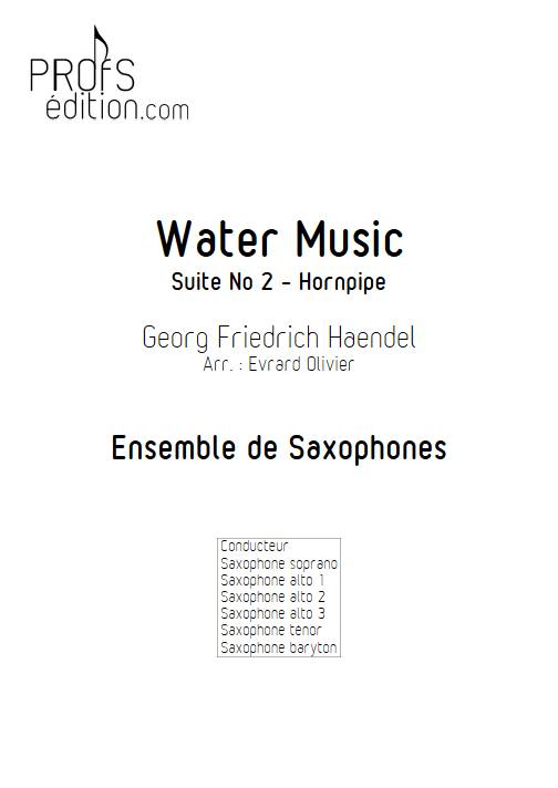 Water Music - Hornpipe - Ensemble de Saxophones - HAENDEL G. F. - front page