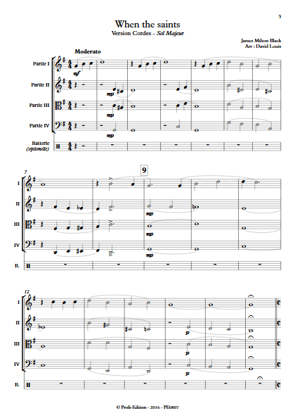 When the saints -Ensemble à Géométrie Variable - BLACK J. M. - Educationnal sheet