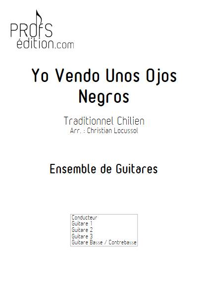 Yo Vendo Unos Ojos Negros - Ensemble de Guitares - TRADITIONNEL EQUATORIEN - front page