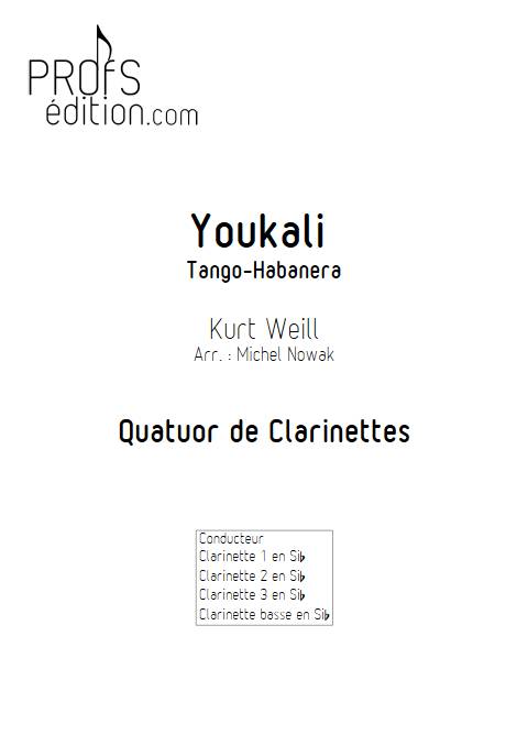 Youkali - Quatuor de Clarinettes - WEILL K. - front page