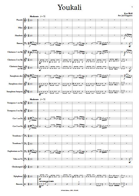 Youkali - Orchestre d'Harmonie - WEILL K. - app.scorescoreTitle