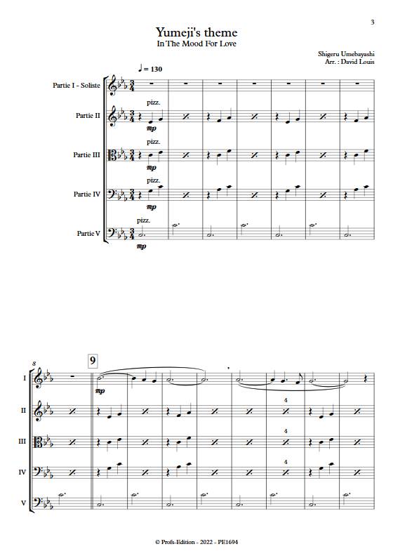Yumeji's theme (in The Mood For Love) - Ensemble Variable - UMEBAYASHI S. - app.scorescoreTitle