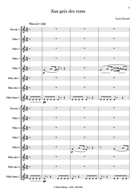 Aux grés des vents - Ensemble de Flûtes - LIBOUREL L. - app.scorescoreTitle