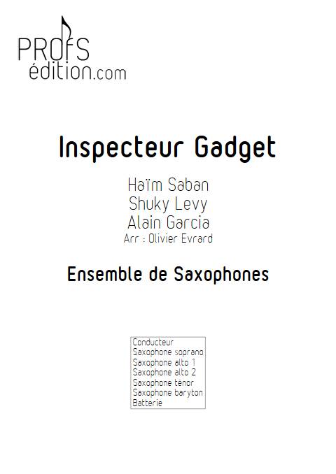 Inspecteur Gadget - Ensemble de Saxophones - SABAN H. - front page